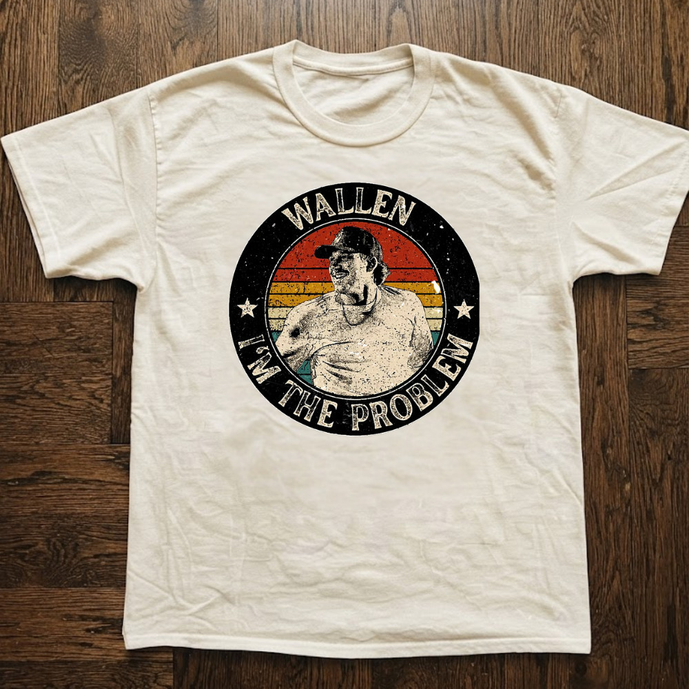 Morgan Wallen I'm The Problem Sunset Stars Vintage White T-Shirt